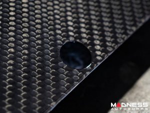 FIAT 500 Rear Diffuser - Carbon Fiber - Red Racing Stripe w/ White Scorpion